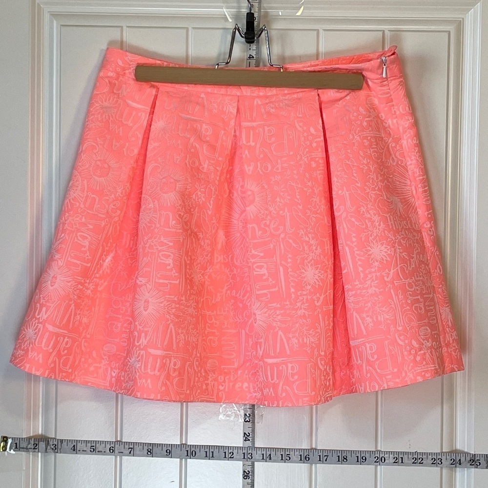 Lilly Pulitzer Harlie pleated pouf coral skirt - Picture 2 of 7